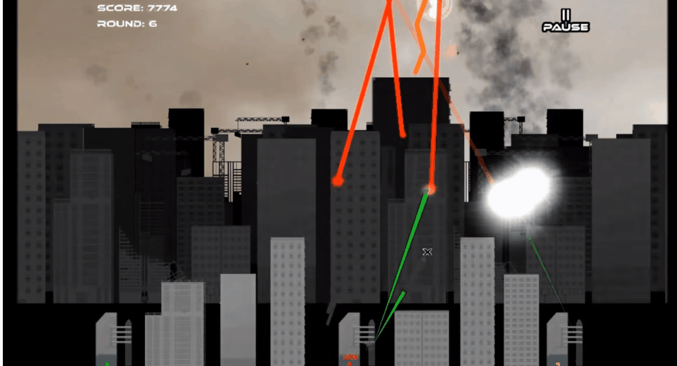 Missile Command Mobile gameplay